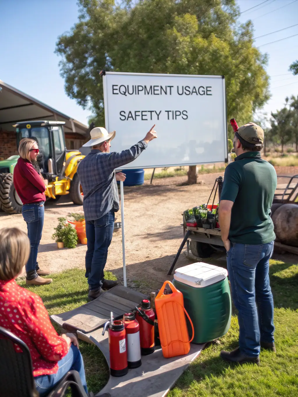 A photograph depicting members of SOCIETE DE CHASSE DE LOUDEAC participating in a rural safety training session, demonstrating their commitment to community safety.